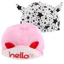 KF Baby 2pc Unisex Soft Brim Snapback Baseball Cap Infant Toddler Kid Beanie Hat