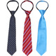 kilofly 3pc Pre-tied Adjustable Zipper Tie Kids Neck Strap Boys Baby Necktie