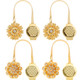 kilofly Magnetic Decorative Drapes Holdbacks Curtain Tiebacks Clips, Set of 4