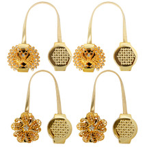 kilofly Magnetic Decorative Drapes Holdbacks Curtain Tiebacks Clips, Set of 4