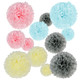 kilofly 24pc Wedding Crafts Tissue Paper Pom Pom Flower Color Party Decoration