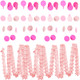 kilofly 8pc Party Decor Hanging Dots Tissue Paper Four-Leaf Clover Garlands Set