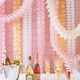 kilofly 8pc Party Decor Hanging Dots Tissue Paper Four-Leaf Clover Garlands Set