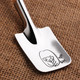 kilofly Stainless Steel Shovel Wooden Handle Valentines Day Love Spoon, Set of 2