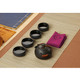 kilofly Chinese / Japanese Portable Tea Set - Teapot Cups Wooden Tray Travel Bag