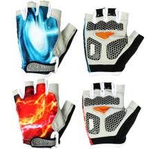 kilofly Breathable Silicone Gel Half Finger Cycling Biking Gloves, 2 Pairs Set