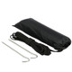 kilofly 2pc Lightweight Outdoor Picnic Beach Mat Value Pack + 4 Pegs, 10m Rope