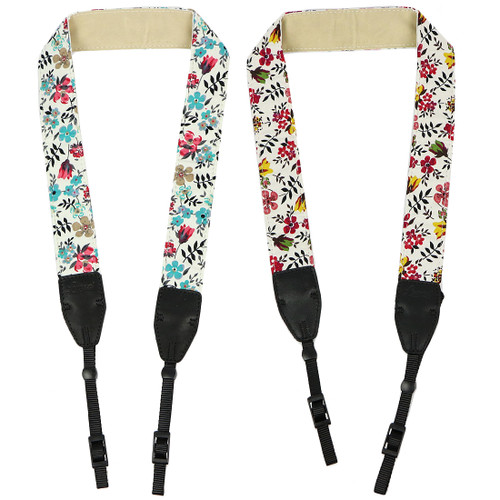 kilofly 2pc DSLR Camera Strap Nikon Canon Universal Neck Shoulder Belt Combo Set