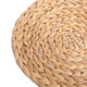 kilofly 2pc Natural Water Hyacinth Weave Placemat Round Braided Rattan Tablemats
