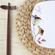 kilofly 2pc Natural Water Hyacinth Weave Placemat Round Braided Rattan Tablemats
