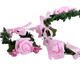 kilofly Flower Crown Wreath Headband Garland Wrist Band Wand + Drawstring Pouch