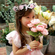 kilofly Flower Crown Wreath Headband Garland Wrist Band Wand + Drawstring Pouch