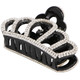 kilofly 2pc Women's Rhinestone Crystal Faux Hair Clip Claw Barrettes + Gift Box