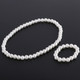 kilofly 4pc Flower Crown Wreath Headband Garland Wrist Band + Faux Pearl Jewelry