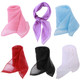 kilofly 6pc Women's Chiffon Pocket Square Neckerchief Handkerchief Purse Scarves
