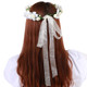 kilofly 2 Sets Flower Crown Wreath Headband Garland Floral Wrist Band Value Pack