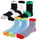 kilofly 6 Pairs Unisex Striped Flip Flop Split V-Toe Tabi Socks Value Pack