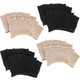 kilofly 4 Pairs Women's No Show Five Toe Heelless Forefoot Half Boat Socks Set