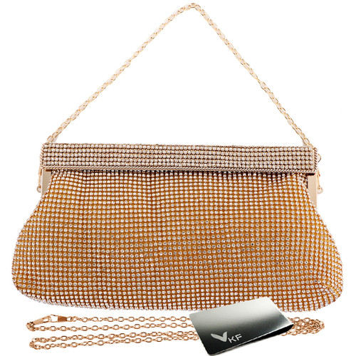 kilofly Women's Crystal Evening Bag Cocktail Clutch Purse Handbag + Money Clip