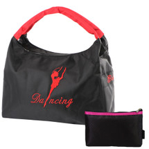 kilofly Girls Ballerina Ballet Dance Shoulder Bag Handbag + Cosmetic Pouch Set