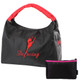 kilofly Girls Ballerina Ballet Dance Shoulder Bag Handbag + Cosmetic Pouch Set