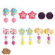 kilofly 6 Pairs Girls Princess Party Favor Jewelry Clip On Earrings Value Pack
