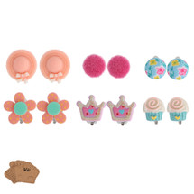 kilofly 6 Pairs Girls Princess Party Favor Jewelry Clip On Earrings Value Pack