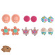 kilofly 6 Pairs Girls Princess Party Favor Jewelry Clip On Earrings Value Pack