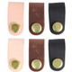 kilofly 6pc Genuine Leather Cord Management Keeper Snap Lock USB Cable Holder Set A
