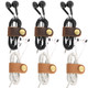 kilofly 6pc Genuine Leather Cord Management Keeper Snap Lock USB Cable Holder Set B