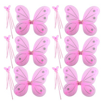 kilofly 6 Sets Princess Party Favor Jewelry Fairy Costume Dress Up Role Play