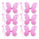 kilofly 6 Sets Princess Party Favor Jewelry Fairy Costume Dress Up Role Play