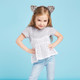 kilofly 4 Sets Kids Animal Ear Headband Bowtie Tail Cartoon Costume Party Favors