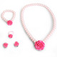 kilofly Princess Jewelry Value Pack of 4, Necklace, Bracelet, Earrings, Ring