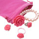 kilofly Princess Jewelry Value Pack of 4, Necklace, Bracelet, Earrings, Ring