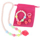 kilofly Princess Jewelry Value Set of 4, Necklace, Bracelet, Earrings, Ring