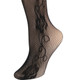 kilofly 5 Pairs Women Black Ultra Thin Stay Up Knee High Socks Fishnet Stockings