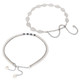 kilofly 2pc Women Elegant Silver Metal Thin Chain Clasp Skinny Belts Waist Bands