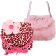 kilofly 2pc Little Girls Plush Purse Handbag Shoulder Bag + Detachable Strap Set