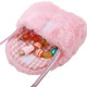kilofly 2pc Little Girls Plush Purse Handbag Shoulder Bag + Detachable Strap Set