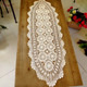 kilofly Handmade Crochet Cotton Lace Table Runner Tablecloth, 15 inch