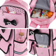 kilofly Girls PU Leather Laptop School Bag Travel Backpack + Zippered Pouch Set