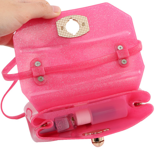 kilofly Girl's Jelly Candy Satchel Shoulder Bag Handbags + Silicone Coin Purse