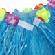 kilofly 6 Sets Girls Elastic Hawaiian Dancer Grass Hula Skirt Floral Lei Costume
