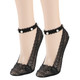 kilofly 4 Pairs Women's Elegant Ultra Thin Non Skid Faux Pearl Lace Liner Socks