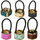 kilofy 6pc Cuff Elastic Band Ponytail Holder Hair Tie Styling Wrap Set