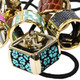 kilofy 6pc Cuff Elastic Band Ponytail Holder Hair Tie Styling Wrap Set