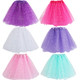 kilofly Girls Ballet Tutu Kids Birthday Princess Party Favor Dress Skirt, Set of 6