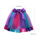 kilofly 3 Sets Girls Ballet Rainbow Tutu Princess Tulle Skirts with Hair Bows