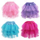 Kilofly 4 pcs Girls Ballet Tutu Pleated Princess Party Fluffy Tulle Skirt Dress
